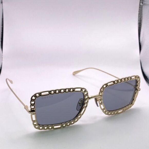 NWT GUCCI GG1112S - 001 CHAIN SUNGLASSES - Picture 12 of 15